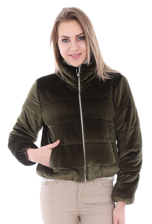 5066 Kadife Şişme Mont