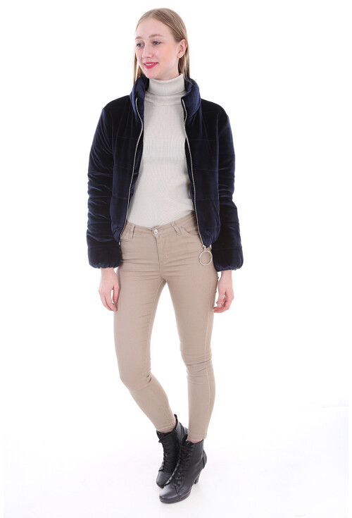5066 Kadife Şişme Mont