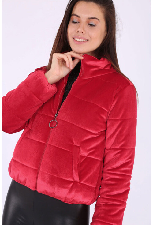 5066 Kadife Şişme Mont
