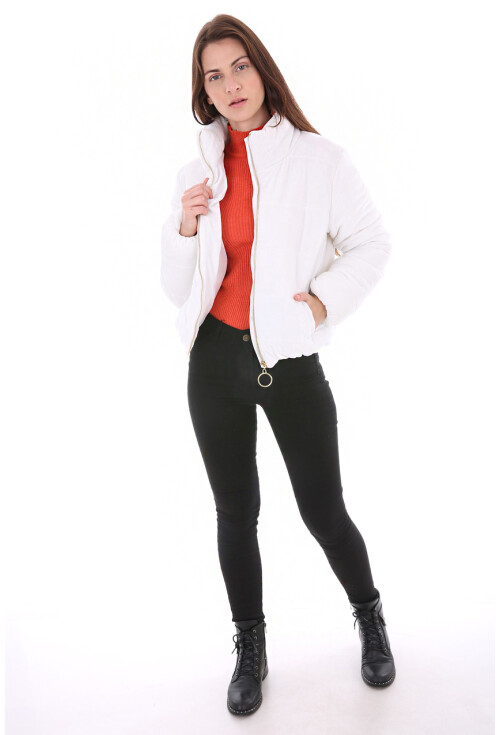 5066 Kadife Şişme Mont