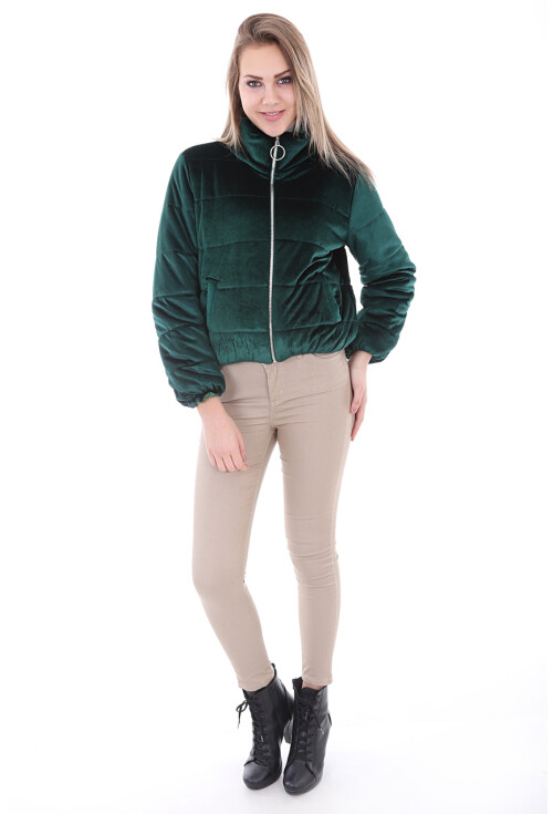 5066 Kadife Şişme Mont