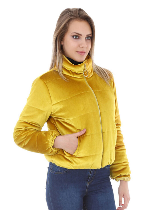 5066 Kadife Şişme Mont