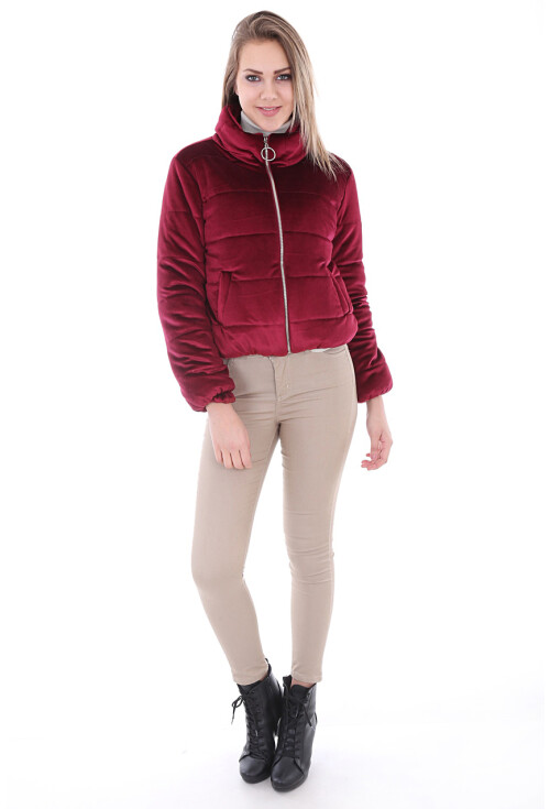 5066 Kadife Şişme Mont