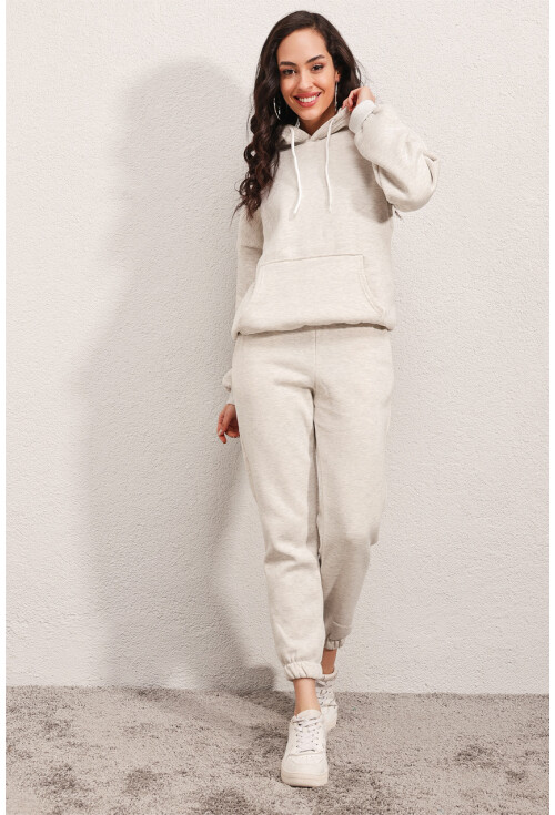 55323 Oversized Hooded Three-Thread Tracksuit