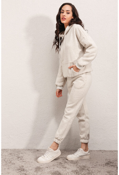 55323 Oversized Hooded Three-Thread Tracksuit