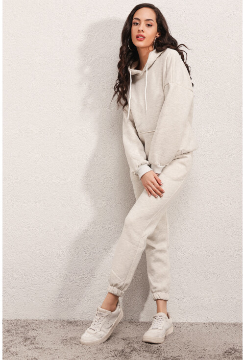 55323 Oversized Hooded Three-Thread Tracksuit