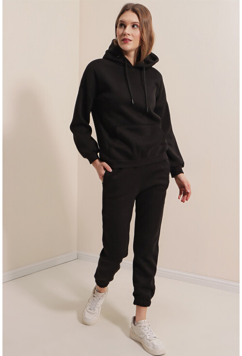 55323 Oversized Hooded Three-Thread Tracksuit