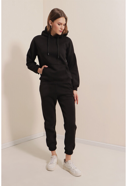 55323 Oversized Hooded Three-Thread Tracksuit