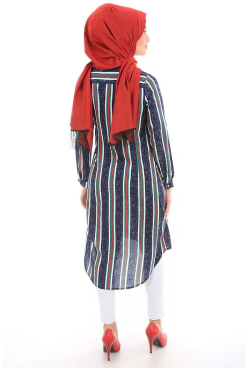 5607 Hakim Yaka Tesettür Tunik
