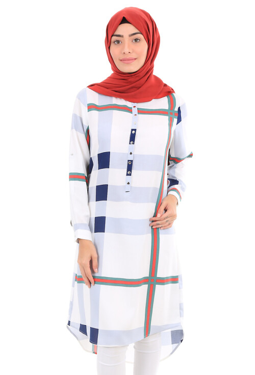 5607 Hakim Yaka Tesettür Tunik