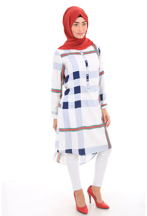 5607 Hakim Yaka Tesettür Tunik