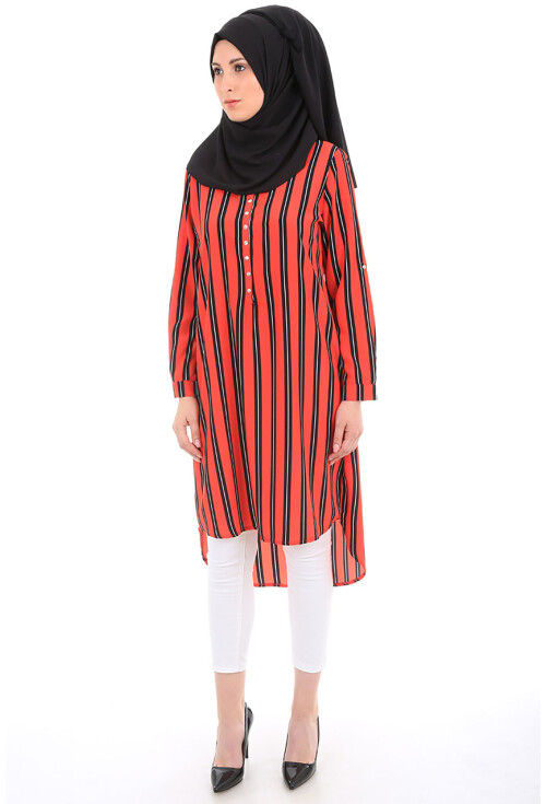 5607 Hakim Yaka Tesettür Tunik