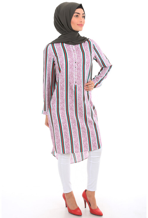 5607 Hakim Yaka Tesettür Tunik