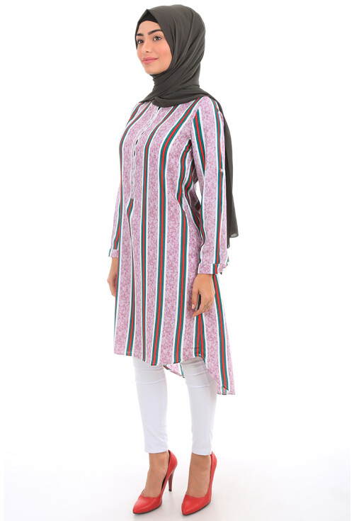 5607 Hakim Yaka Tesettür Tunik