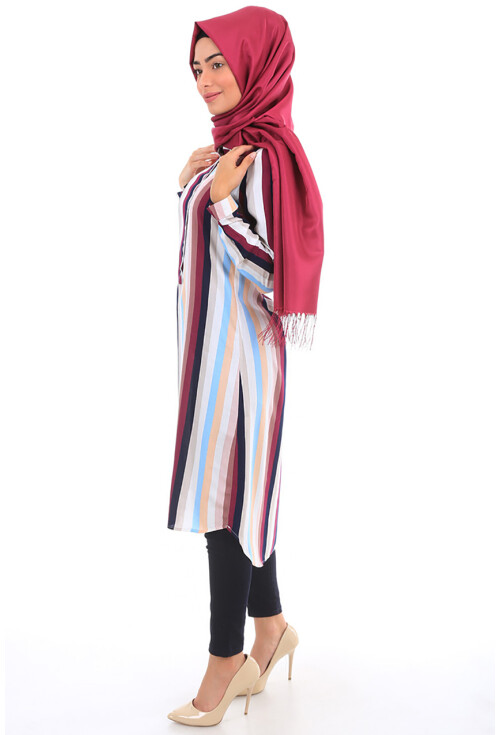 5607 Hakim Yaka Tesettür Tunik