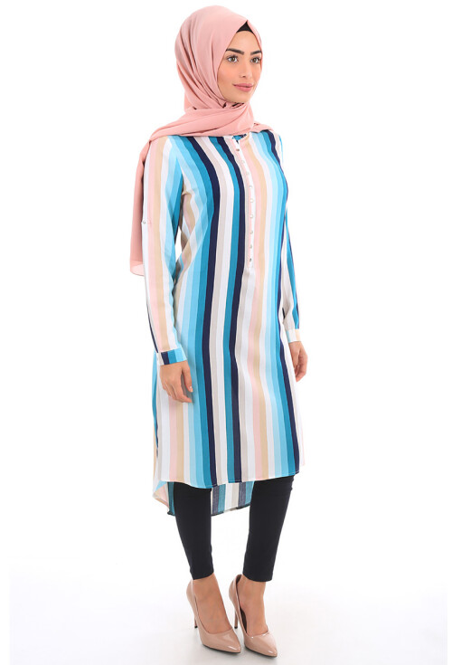 5607 Hakim Yaka Tesettür Tunik