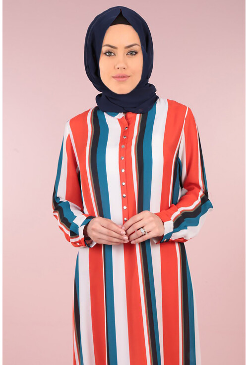 5607 Hakim Yaka Tesettür Tunik