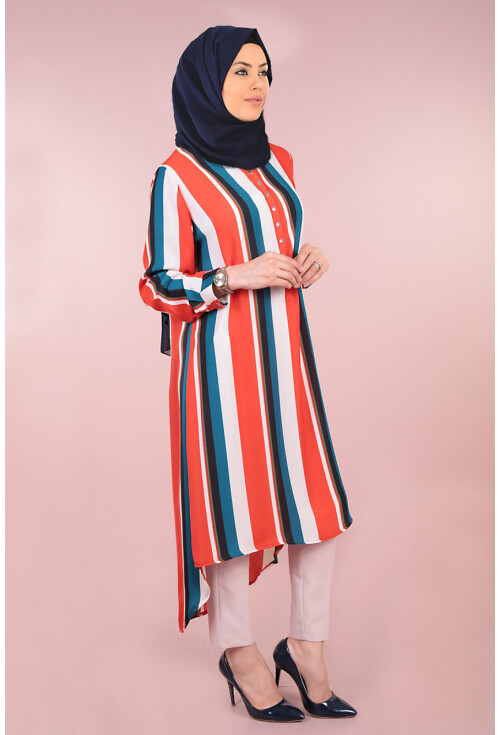 5607 Hakim Yaka Tesettür Tunik