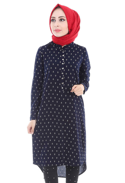5607 Hakim Yaka Tesettür Tunik