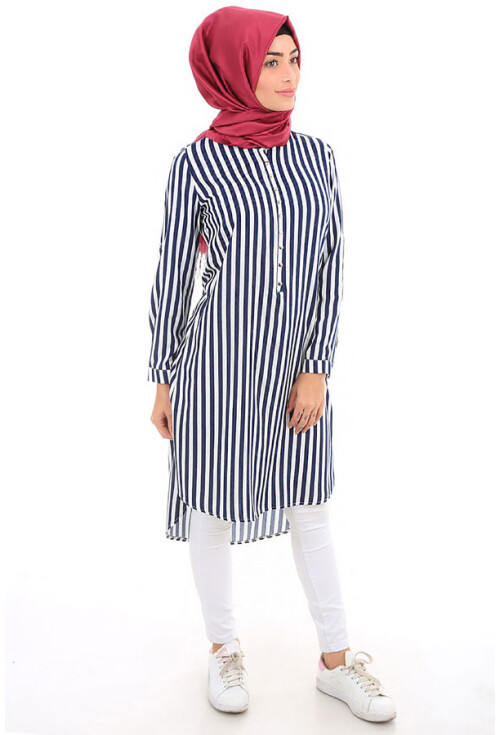 5607 Hakim Yaka Tesettür Tunik