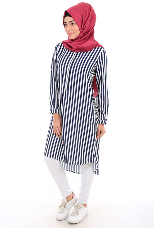 5607 Hakim Yaka Tesettür Tunik