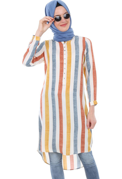 5607 Hakim Yaka Tesettür Tunik