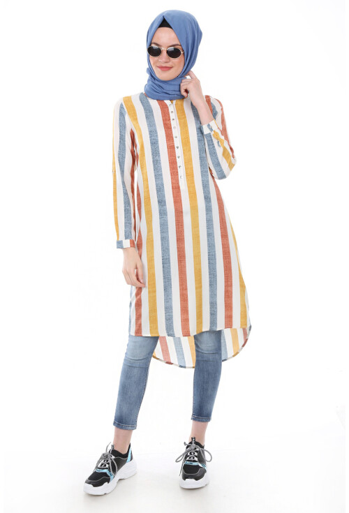 5607 Hakim Yaka Tesettür Tunik