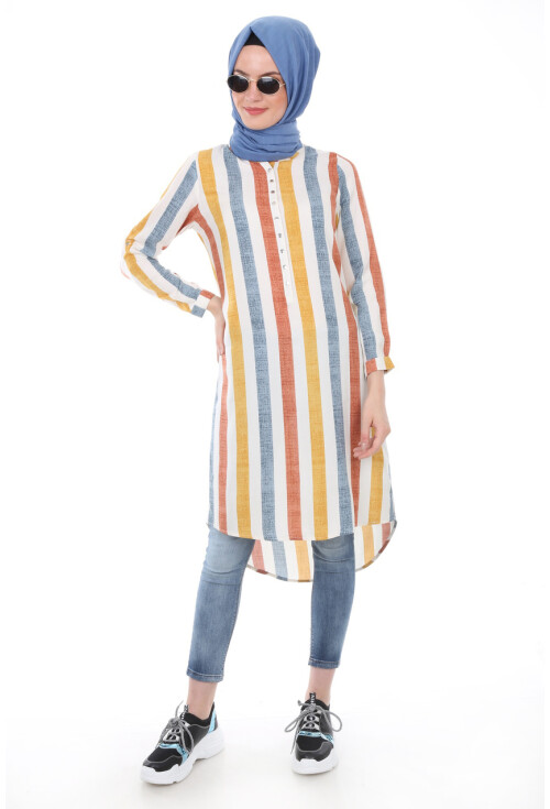 5607 Hakim Yaka Tesettür Tunik
