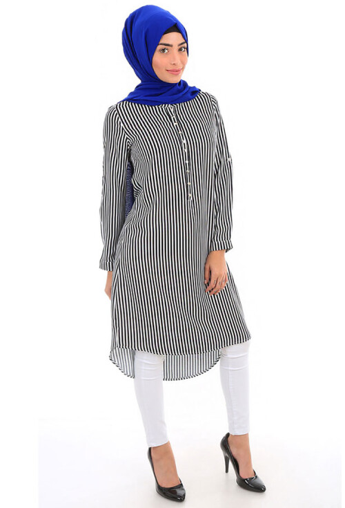 5607 Mandarin Collar Hijab Tunic