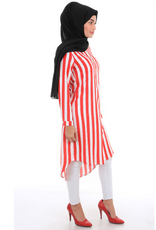 5607 Hakim Yaka Tesettür Tunik