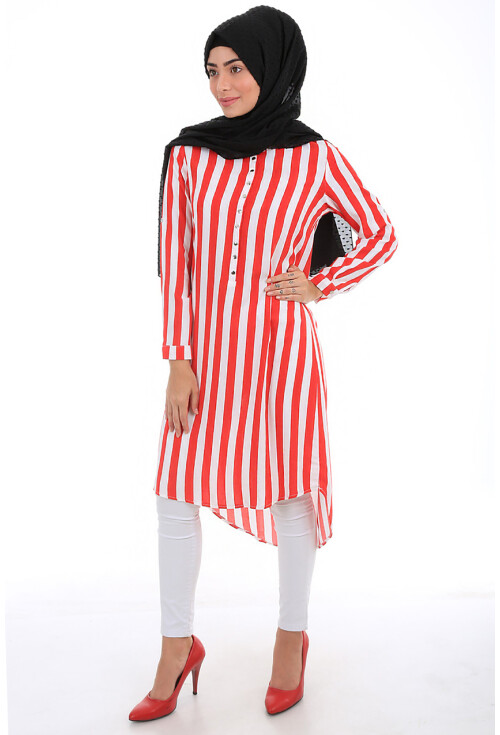 5607 Hakim Yaka Tesettür Tunik