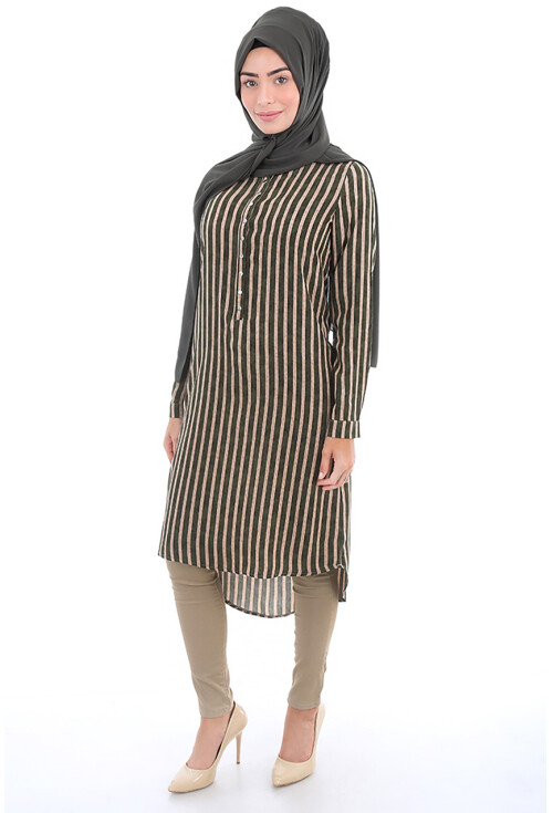 5607 Hakim Yaka Tesettür Tunik
