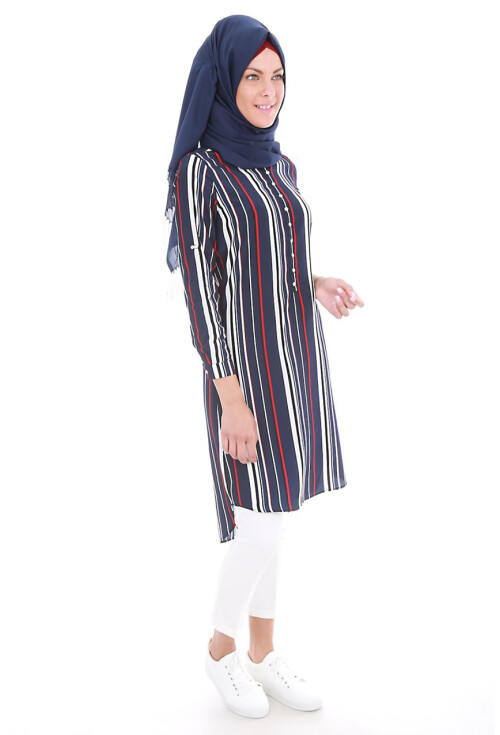 5607 Hakim Yaka Tesettür Tunik