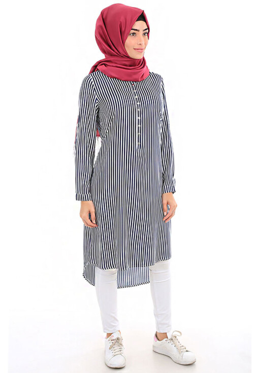 5607 Hakim Yaka Tesettür Tunik