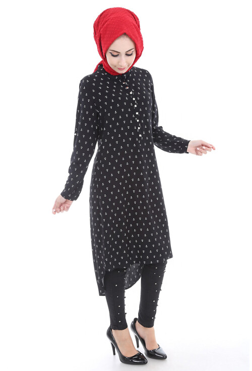 5607 Hakim Yaka Tesettür Tunik