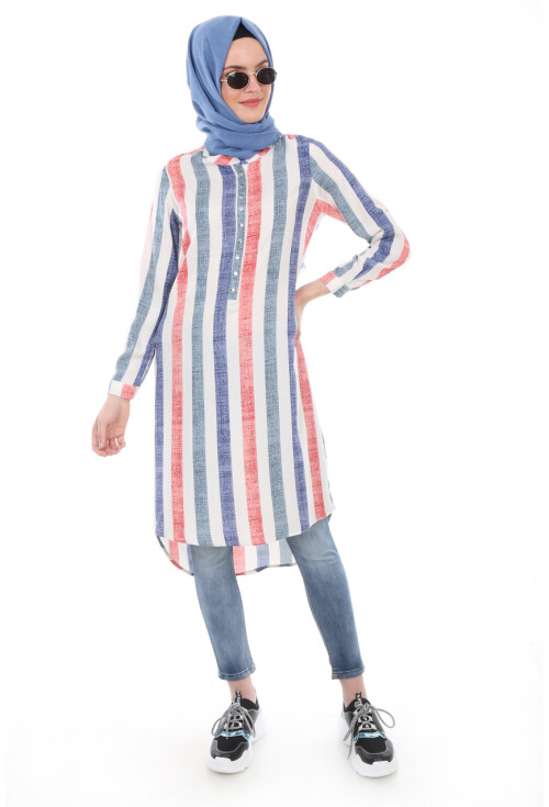 5607 Hakim Yaka Tesettür Tunik
