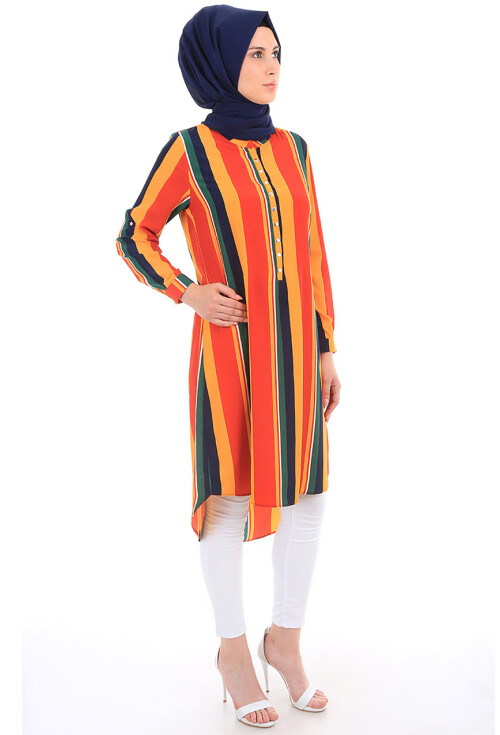 5607 Hakim Yaka Tesettür Tunik