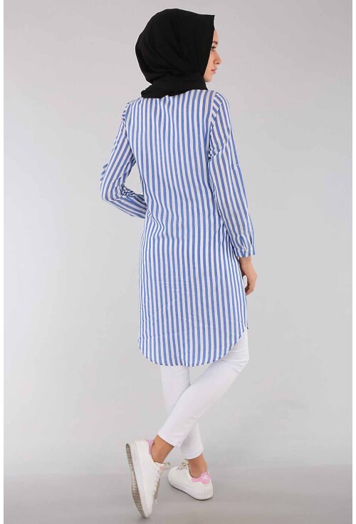 5614 Çizgili Tesettür Tunik