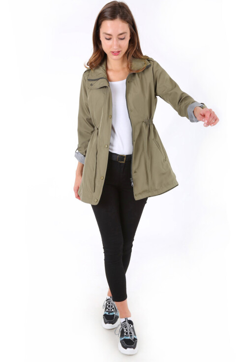 5669 Belden Lastikli Trenchcoat