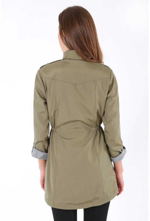 5669 Belden Lastikli Trenchcoat