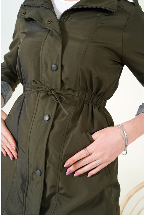 5669 Belden Lastikli Trenchcoat