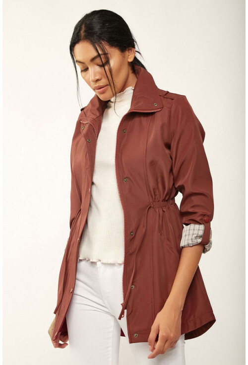 5669 Belden Lastikli Trenchcoat