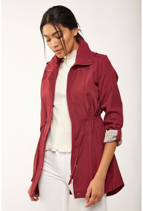 5669 Belden Lastikli Trenchcoat