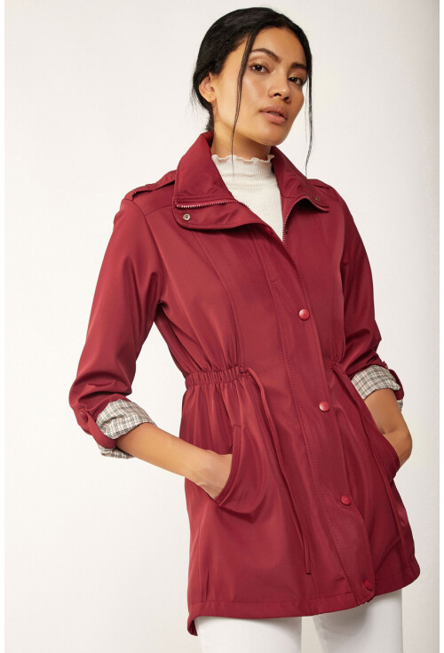 5669 Belden Lastikli Trenchcoat