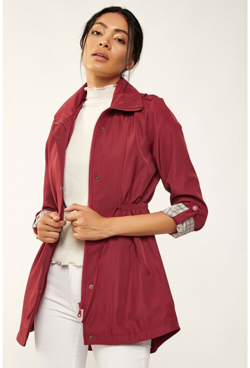 5669 Belden Lastikli Trenchcoat