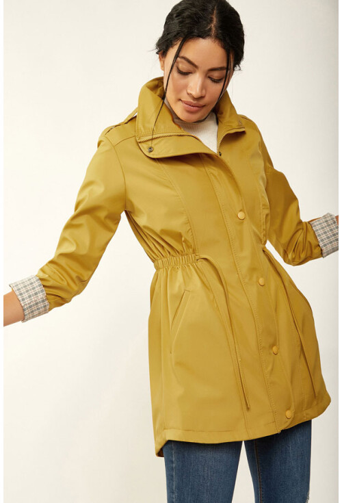 5669 Belden Lastikli Trenchcoat
