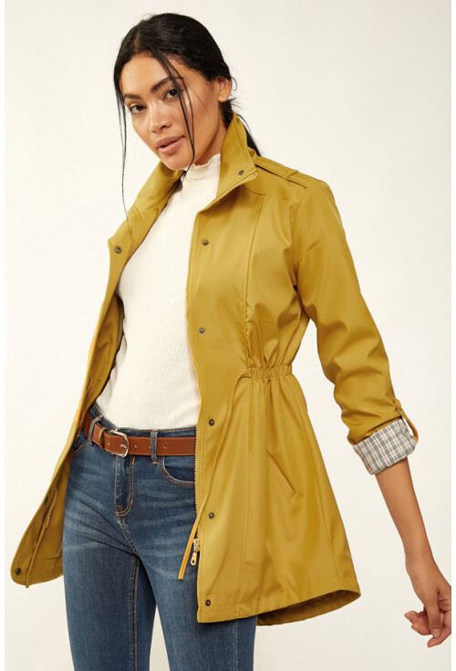 5669 Belden Lastikli Trenchcoat