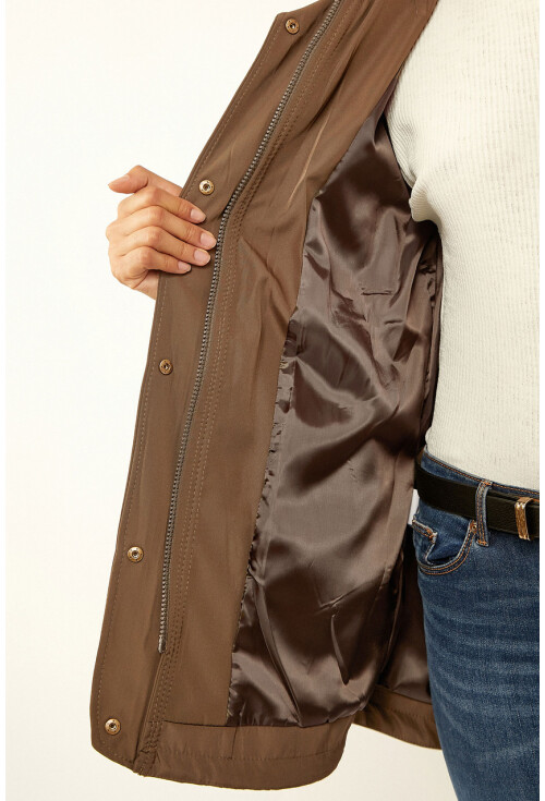 5669 Belden Lastikli Trenchcoat