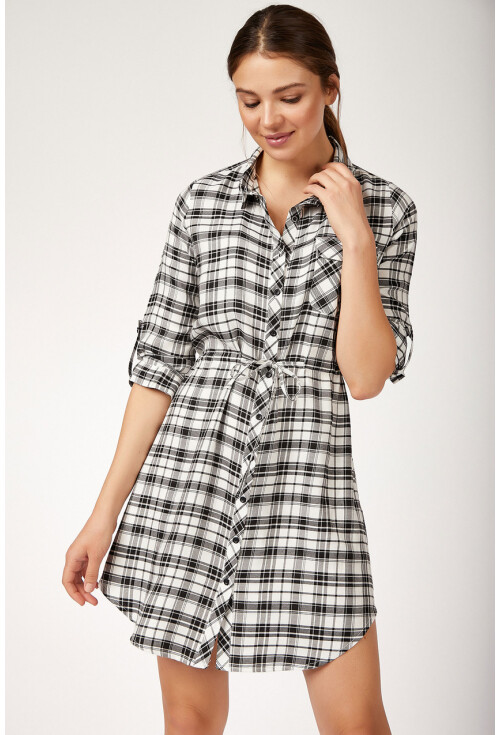 5689 Kare Desen Ekose Tunik