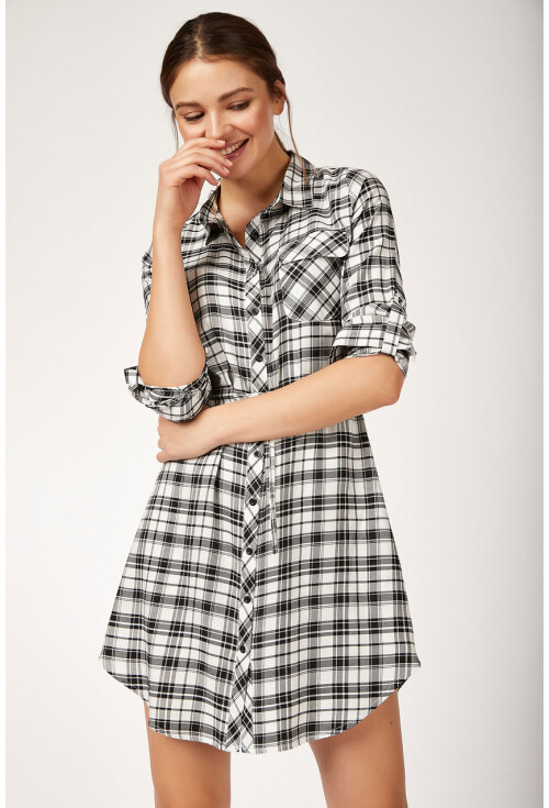 5689 Kare Desen Ekose Tunik